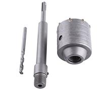 Zerodis Concrete Hole Saw 65mm 2 1/2 Dia Concrete Drill Auger Drill Bit Extension Connecting Rod Saw Bit 1/4, with SDS Plus Shank, Hole Shank Cutter for Brick, Stone Walls