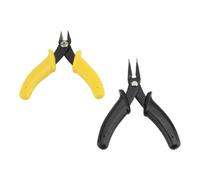 Zerodis Crafting Tools 2Pcs Metal Jewelry Making Tools with Ergonomic Anti Slip Handle for Wire Bending Cutting Crafting Flat Nose Pliers Set
