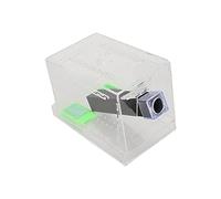 Zerodis Cricket Keeper Cricket Care Acrylic Reptile Observation Box with Removable Lid and Feeding Tub for Spiders Scorpions Frogs (S)