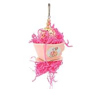 Zerodis Crushed Chewable Toy Toy to Hang Up for the Crushed Paper Mental Cage for Light and Soft Birds for Pets to Improve Mental State (Pink)