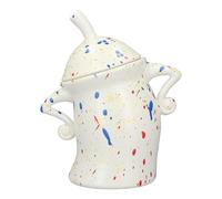 Zerodis Cute ABS Biscuit Jar with Lid Colourful Food Storage Container for Kitchen Ample Storage for Cookies Sweets Treats Festive