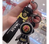 Zerodis Cute Bear Keychain Pendant, Compact and Convenient, with Versatile Decoration, Widely Applicable (Black)