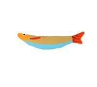 Zerodis Cute Fish Cat Catnip Toys with Sound, Soft Comfortable Plush, Jingling Bell Inside, Simulation Fish Shape, For Indoor Cat Interactive Play, Exercise (Yellow Big 25x6x4.5cm)