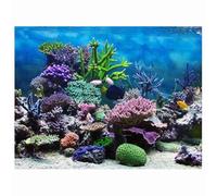 Zerodis Decorative Poster for Aquarium Underwater Coral Stickers PVC Adhesive Decorations for Aquarium Background (91 x 41 cm)