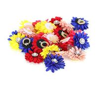 Zerodis Dog Apparel Hair Bows Flowers Grooming Accessories for Small Pets Polyester Fun Headwear with Rubber Bands for Dogs and Cats Slim Cute Pet Dog Cat