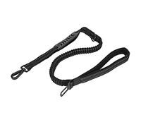 Zerodis Dog Collars Leashes Elastic Dog Safety Belt Heavy Duty With Bungee Buffer For Comfortable Travel Adjustable Pet Car Seatbelt (Black)