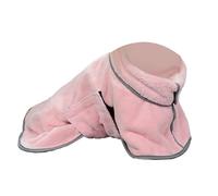 Zerodis Dog Drying Robe, Super Absorbent Microfibre Dog Towel Robe Dog Bathrobe Towel Fast Drying Super Absorbent Pet Dog Cat Bath Robe Towel Multifunctional Pet Robe Blanket (Pink)