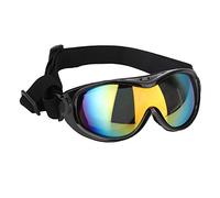 Zerodis Dog Goggles, UV Protective Sunglasses for Medium Large Dogs with Adjustable Headband, Wide Lens for Eye Protection Against Sun Dust Wind (Black)