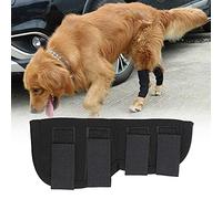 Zerodis Dog Leg Cover, Anti-Lick Pet Knee Protective Case Dog Leg Assist Support Pad Wound Recovery Cover(L-Black)