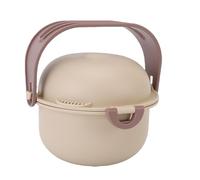 Zerodis Dog Travel Supplies Water Bowl Foldable Travel Pet Feeder with Handle Reusable Dog Treat Bowl Multipurpose Large Capacity Feeding Station for Small Pet Portable Food and (Apricot Color)