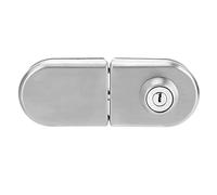 Zerodis Door Window Hardware Locks Steel Glass Door Lock Adjustable Pivot Hinge 10Mm to 12Mm for Bathroom and Office Use Key Cupboard Stainless