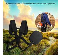 Zerodis Double Shoulder Trimmer Harness Strap, Hard Nylon Support Belt with Impact Softening Pad, Adjustable Weight Distributing Design for Brush Cutter Weed Wacker Chainsaw Users