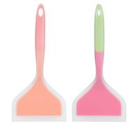 Zerodis Egg Spatula Non-Stick Food-grade Silicone Shovel Spatula Wide Turner Cake Steak Pizza Kitchen Cooking Utensils(orange handle)