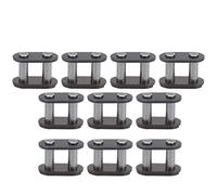 Zerodis Electric Bike Conversion Accessories Link Steel Reusable Connectors Wear Resistant Lightweight Compact Shape with 10pcs Chain Links for Direct Replacement 10pcs