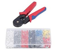 Zerodis Ferrule Crimping Tool Kit, Self Adjusting Ratchet Pliers, Ergonomic Handle Design with Portable Storage Box, 1800Pcs Set Wire Ferrules for Crimp