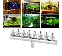 Zerodis Fish Tank Accessories Aquarium Air Pump Splitter Efficient Air Control Multiple Valve Options For Fish Tank Setup 8 Way Stainless Steel (8 head splitter)