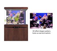 Zerodis Fish Tank Decoration Aquascape Supplies Self Adhesive Ocean Themed Poster Water Proof Aquarium Background Decoration Easy to Peel and Stick 3D Wall Art for Fish Globe Aquarium 3D (61 * 30cm)