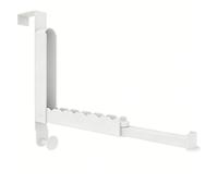 Zerodis Folding Over the Door Hanger, Metal Hanging Coat Rack Space Saving Drying Rack for Laundry Dorm Bathroom Bedroom Travel (Creamy White)