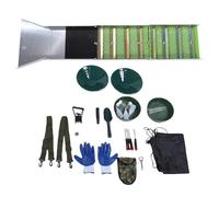 Zerodis Gold Sluice Equipment, Efficient Portable Gold Panning Kit with Folding Aluminum Alloy Sluice Box for Rivers Streams