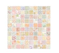 Zerodis H Icrafts Paper 200 Sheets Double Sided Craft Paper for Junk Journals Collage Art DIY Photo Albums with Garden Flower Design Vintage Floral Scrapbook (Type 2)