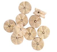 Zerodis H Icrafts Pendant Accessories with Natural Carved Patterns for DIY Bracelets Earrings Necklaces Making 10Pcs Boxwood Wood Carving