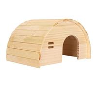 Zerodis Hamster Wooden House, Guinea Pig Wood Hideout with Moth Proof Design and Large Cavity for Small Pets Like Dwarf Hamsters Golden Bears
