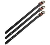 Zerodis Handicrafts Comfortable Genuine Leather Cuff with Pin Buckle Adjustable Wrist Size Simple Minimalist Design Handmade Decor for Men Women 9.3x0.4in 3 Pcs Leather Wrap Bracelets