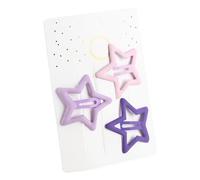 Zerodis Hollow Star Hair Clips, 3 Colors Options, Secure Hold, Star Snap Hair Clips, Plastic Resin Material, Stylish Versatile Accessory, with Hairstyling Accessories (Purple)