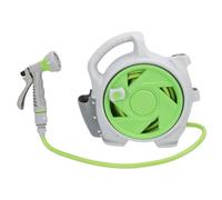 Zerodis Hose Organizers Portable Retractable Water Hose Storage Pressure Washer Waterhose Holder with Spray Nozzle for Outside Balcony Patios Outdoor Watering Garden Reel 45.9ft