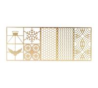 Zerodis Ice Press Stamp Ice Cube Stamp Tray Copper Imprinter for Cocktails Bourbon Whiskey in 5 Seconds with Unique Patterns for Bartender Accessories (E05 250x100x2mm / 9.84x3.94x0.08in)