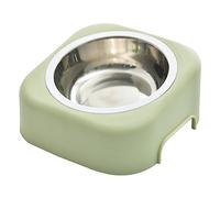 Zerodis Inclined High Bowl with Dietless Stainless Steel [lasting base] for Happy Pets (Green)