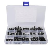 Zerodis Integrated Circuit Chips, Chip Assortment Kit for Electronic Projects Repair, 150PCS XL Opamp Oscillator Photoelectric Coupler DIP Sockets