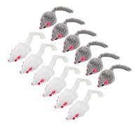 Zerodis Interactive Cat Toy, Exercise Fur Mice Toy for Indoor Cats and Kittens, Anxiety Relief, Stress Relief and Catching, 12 Pieces