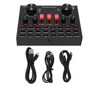 Zerodis Interactive Electronics Voice Changer Live Sound Card With Chip & Karaoke Live Streaming On Phones Tablets Computers 16 Sound Effects 8 Modes (Black)
