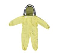 Zerodis Kids Beekeeping Suit with Veil, Cotton, Yellow, Long Sleeve Protective Jumpsuit, M Size, for Children and Beginner Beekeepers