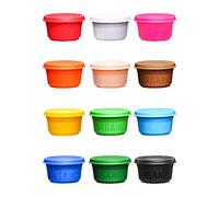 Zerodis Kids Modeling Clay Food Grade Non Vibrant Colors Reusable Soft Clay for Art Class Kindergarten School DIY Creativity Gift, with Muscle Development Wrist Fingers (12 Colors)