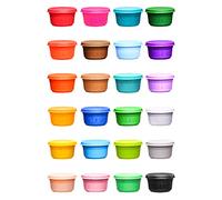 Zerodis Kids Modeling Clay Food Grade Non Vibrant Colors Reusable Soft Clay for Art Class Kindergarten School DIY Creativity Gift, with Muscle Development Wrist Fingers (24 Colors)