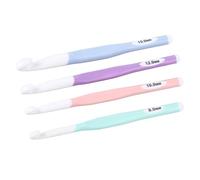 Zerodis Knitting Tools Accessories Set 8mm 10mm 12mm 15mm Professional Huge Crochet Needles with Ergonomic Rubber Handles for Chunky Yarn Blankets Rugs Sweaters Scarves Large Crochet Hooks