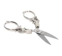 Zerodis Knitting Tools Stainless Steel Rustproof Sewing Shears with Soft Handle for Comfortable Grip Suitable for Crafting Knitting Paper Cutting and Collections Vintage Embroidery (Silver)