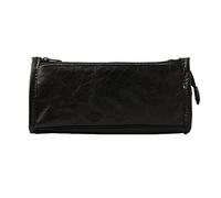 Zerodis Large Pencil Pouch HDPE Paper Pencil Case for Student Stationery Storage Bag Oversized with Double Zipper for 60 Pens and 20cm Ruler (Black)