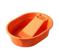 Zerodis Large Washboard Basin for Hand Washing Clothes with Washboard (Orange)