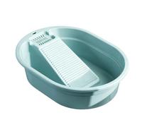 Zerodis Large Washboard Basin for Hand Washing Clothes with Washboard (Turquoise)