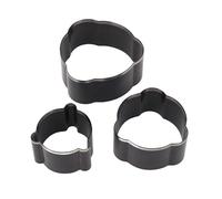 Zerodis Leather Hole Punch Die, Carbon Steel Leather Punch Tool Set, 3 Pcs 47 40 33mm Aircraft Shape Hollow Cutting Dies with Box for Leathercraft Belt Manual Stamping