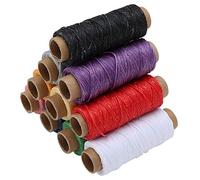 Zerodis Leather Raw Materials 50 Meters Leather Sewing Waxed Thread Hand Stitching Thread Stitching for Hand Sewing Craft DIY Bookbinding Waxed 10 Colors