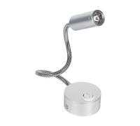 Zerodis Led Bed Lamp, Minimalist LED Bed Reading Working Light Lamp ON/Off Switch Headboard Wall with Flexible Gooseneck for Headboards, Home Office, Studio, Hotels(6500K Cool White-1W)
