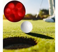 Zerodis LED Luminous Ball, Night Daytime Training, 6 Pieces, Synthetic Rubber, Blue Red Orange, Bright Fun for Players (Red)