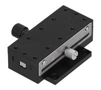 Zerodis Manual Adjustable Platform Aluminum Alloy Linear Translation Stage X Axis 40 X 90mm with Dovetail Groove 0.01mm Scale 98N Load for Optical Equipment Microscopes