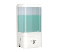 Zerodis Manual Soap Dispenser, Wall Mount with 1200ml Capacity, Easy Push Big Button, and Flexible Installation for Shower, Bathroom or Kitchen (White)