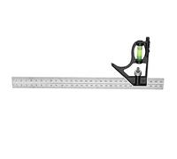 Zerodis Metal Adjustable Combination Right Angle Ruler, 300mm 12 Inch, Engineer Measuring Tool Ruler