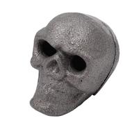 Zerodis Metal Human Skull Decor for Fireplace, 6oz Iron Skeleton Head Heat Safe with Quick Cooling, for Indoor Outdoor Fire Pit & Campfire